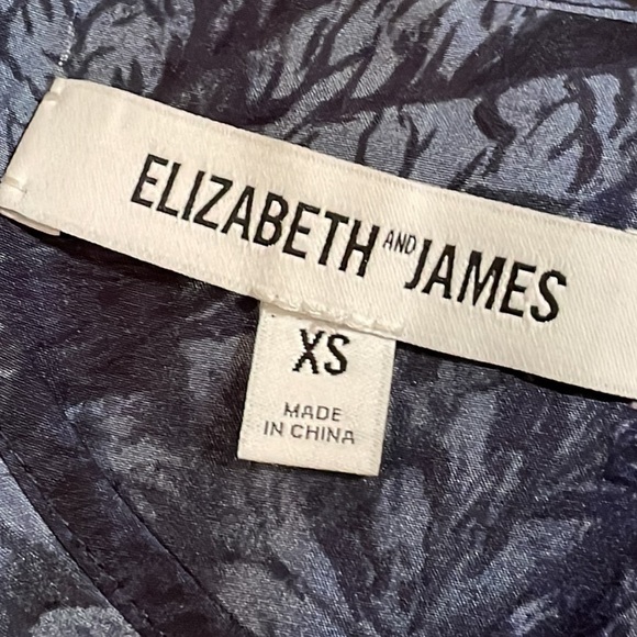 Elizabeth And James Floral Print Silk Top Romantic Size XS - Picture 8 of 9